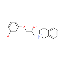 ChemSpider 2D Image | 2-[(2R)-2-Hydroxy-3-(3-methoxyphenoxy)propyl]-1,2,3,4-tetrahydroisoquinolinium | C19H24NO3