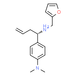 ChemSpider 2D Image | (1S)-1-[4-(Dimethylamino)phenyl]-N-(2-furylmethyl)-3-buten-1-aminium | C17H23N2O