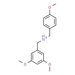 ChemSpider 2D Image | (3,5-Dimethoxyphenyl)-N-(4-methoxybenzyl)methanaminium | C17H22NO3