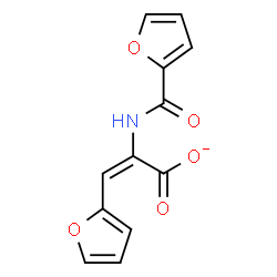 ChemSpider 2D Image | (2E)-2-(2-Furoylamino)-3-(2-furyl)acrylate | C12H8NO5