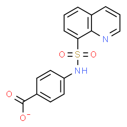 ChemSpider 2D Image | 4-[(8-Quinolinylsulfonyl)amino]benzoate | C16H11N2O4S
