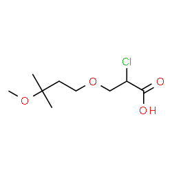 ChemSpider 2D Image | 2-Chloro-3-(3-methoxy-3-methylbutoxy)propanoic acid | C9H17ClO4