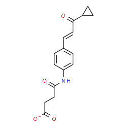 ChemSpider 2D Image | 4-({4-[(1E)-3-Cyclopropyl-3-oxo-1-propen-1-yl]phenyl}amino)-4-oxobutanoate | C16H16NO4