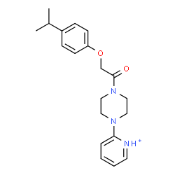 ChemSpider 2D Image | 2-{4-[(4-Isopropylphenoxy)acetyl]-1-piperazinyl}pyridinium | C20H26N3O2
