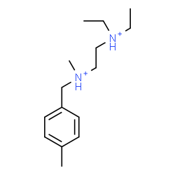 ChemSpider 2D Image | N,N-Diethyl-N'-methyl-N'-(4-methylbenzyl)-1,2-ethanediaminium | C15H28N2