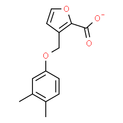 ChemSpider 2D Image | 3-[(3,4-Dimethylphenoxy)methyl]-2-furoate | C14H13O4