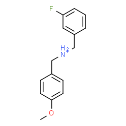 ChemSpider 2D Image | (3-Fluorophenyl)-N-(4-methoxybenzyl)methanaminium | C15H17FNO