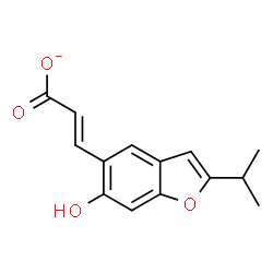 ChemSpider 2D Image | (2E)-3-(6-Hydroxy-2-isopropyl-1-benzofuran-5-yl)acrylate | C14H13O4