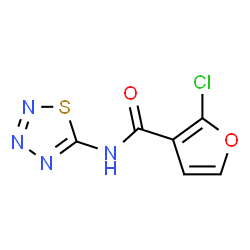 ChemSpider 2D Image | 2-Chloro-N-(1,2,3,4-thiatriazol-5-yl)-3-furamide | C6H3ClN4O2S