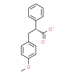 ChemSpider 2D Image | (2R)-3-(4-Methoxyphenyl)-2-phenylpropanoate | C16H15O3