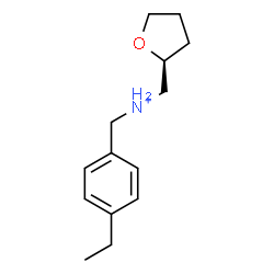 ChemSpider 2D Image | (4-Ethylphenyl)-N-[(2S)-tetrahydro-2-furanylmethyl]methanaminium | C14H22NO