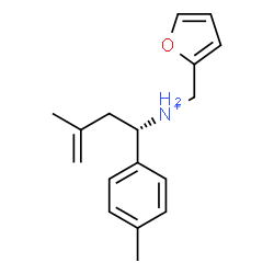 ChemSpider 2D Image | (1S)-N-(2-Furylmethyl)-3-methyl-1-(4-methylphenyl)-3-buten-1-aminium | C17H22NO