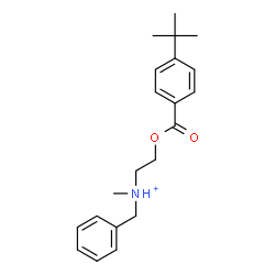 ChemSpider 2D Image | N-Benzyl-N-methyl-2-{[4-(2-methyl-2-propanyl)benzoyl]oxy}ethanaminium | C21H28NO2