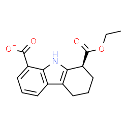 ChemSpider 2D Image | (1S)-1-(Ethoxycarbonyl)-2,3,4,9-tetrahydro-1H-carbazole-8-carboxylate | C16H16NO4