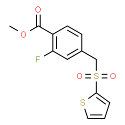 ChemSpider 2D Image | Methyl 2-fluoro-4-[(2-thienylsulfonyl)methyl]benzoate | C13H11FO4S2