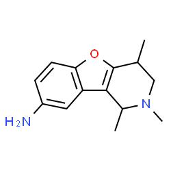 ChemSpider 2D Image | 1,2,4-Trimethyl-1,2,3,4-tetrahydro[1]benzofuro[3,2-c]pyridin-8-amine | C14H18N2O