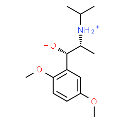 ChemSpider 2D Image | (1S,2R)-1-(2,5-Dimethoxyphenyl)-1-hydroxy-N-isopropyl-2-propanaminium | C14H24NO3