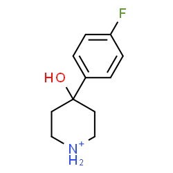 ChemSpider 2D Image | 4-(4-Fluorophenyl)-4-hydroxypiperidinium | C11H15FNO