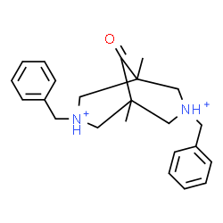 ChemSpider 2D Image | 3,7-Dibenzyl-1,5-dimethyl-9-oxo-3,7-diazoniabicyclo[3.3.1]nonane | C23H30N2O