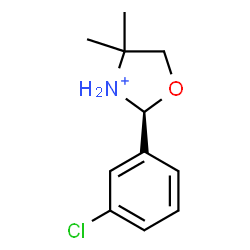 ChemSpider 2D Image | (2S)-2-(3-Chlorophenyl)-4,4-dimethyl-1,3-oxazolidin-3-ium | C11H15ClNO