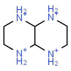 ChemSpider 2D Image | Decahydropyrazino[2,3-b]pyrazinetetraium | C6H18N4