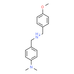 ChemSpider 2D Image | [4-(Dimethylamino)phenyl]-N-(4-methoxybenzyl)methanaminium | C17H23N2O