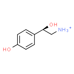 ChemSpider 2D Image | (2R)-2-Hydroxy-2-(4-hydroxyphenyl)ethanaminium | C8H12NO2