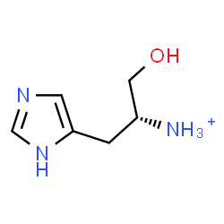 ChemSpider 2D Image | (2R)-1-Hydroxy-3-(1H-imidazol-5-yl)-2-propanaminium | C6H12N3O