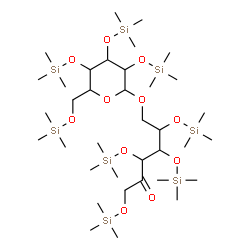 ChemSpider 2D Image | 6-O-[2,3,4,6-Tetrakis-O-(trimethylsilyl)hexopyranosyl]-1,3,4,5-tetrakis-O-(trimethylsilyl)hex-2-ulose | C36H86O11Si8