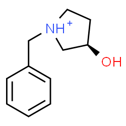 ChemSpider 2D Image | (3R)-1-Benzyl-3-hydroxypyrrolidinium | C11H16NO