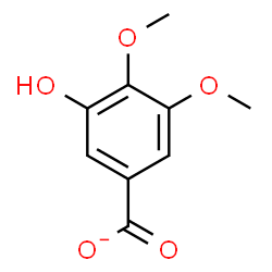 ChemSpider 2D Image | 3-Hydroxy-4,5-dimethoxybenzoate | C9H9O5