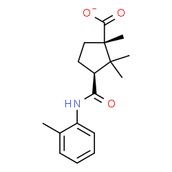 ChemSpider 2D Image | (1S,3S)-1,2,2-Trimethyl-3-[(2-methylphenyl)carbamoyl]cyclopentanecarboxylate | C17H22NO3