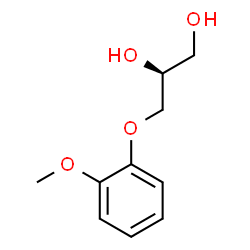 ChemSpider 2D Image | (2S)-3-(2-Methoxyphenoxy)-1,2-propanediol | C10H14O4