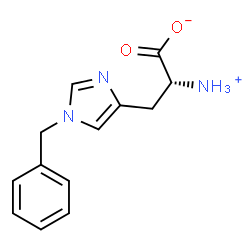 ChemSpider 2D Image | (2R)-2-Ammonio-3-(1-benzyl-1H-imidazol-4-yl)propanoate | C13H15N3O2