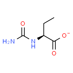 ChemSpider 2D Image | (2S)-2-(Carbamoylamino)butanoate | C5H9N2O3