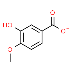 ChemSpider 2D Image | 3-Hydroxy-4-methoxybenzoate | C8H7O4