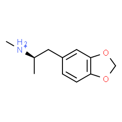 ChemSpider 2D Image | (2R)-1-(1,3-Benzodioxol-5-yl)-N-methyl-2-propanaminium | C11H16NO2