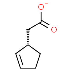 ChemSpider 2D Image | (1S)-2-Cyclopenten-1-ylacetate | C7H9O2