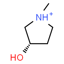 ChemSpider 2D Image | (3S)-3-Hydroxy-1-methylpyrrolidinium | C5H12NO