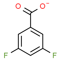 ChemSpider 2D Image | 3,5-Difluorobenzoate | C7H3F2O2