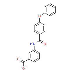 ChemSpider 2D Image | 3-[(4-Phenoxybenzoyl)amino]benzoate | C20H14NO4