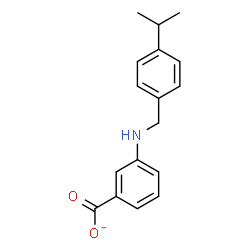 ChemSpider 2D Image | 3-[(4-Isopropylbenzyl)amino]benzoate | C17H18NO2