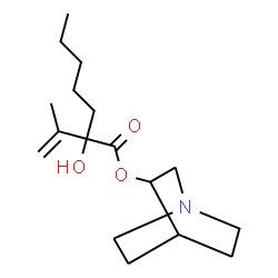 ChemSpider 2D Image | 1-Azabicyclo[2.2.2]oct-3-yl 2-hydroxy-2-isopropenylheptanoate | C17H29NO3