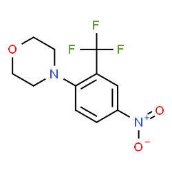 ChemSpider 2D Image | 4-(4-Nitro-2-(trifluoromethyl)phenyl)morpholine | C11H11F3N2O3