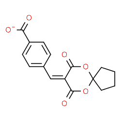 ChemSpider 2D Image | 4-[(7,9-Dioxo-6,10-dioxaspiro[4.5]dec-8-ylidene)methyl]benzoate | C16H13O6