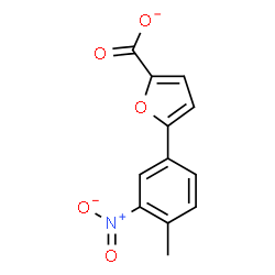ChemSpider 2D Image | 5-(4-Methyl-3-nitrophenyl)-2-furoate | C12H8NO5