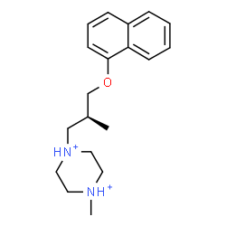 ChemSpider 2D Image | 1-Methyl-4-[(2S)-2-methyl-3-(1-naphthyloxy)propyl]piperazinediium | C19H28N2O