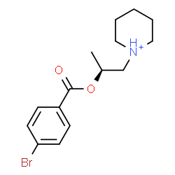 ChemSpider 2D Image | 1-{(2S)-2-[(4-Bromobenzoyl)oxy]propyl}piperidinium | C15H21BrNO2