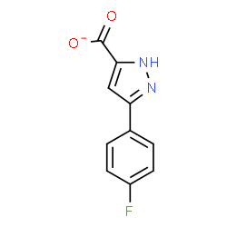 ChemSpider 2D Image | 3-(4-Fluorophenyl)-1H-pyrazole-5-carboxylate | C10H6FN2O2