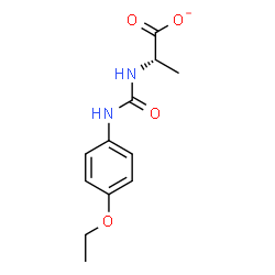 ChemSpider 2D Image | (2S)-2-{[(4-Ethoxyphenyl)carbamoyl]amino}propanoate | C12H15N2O4